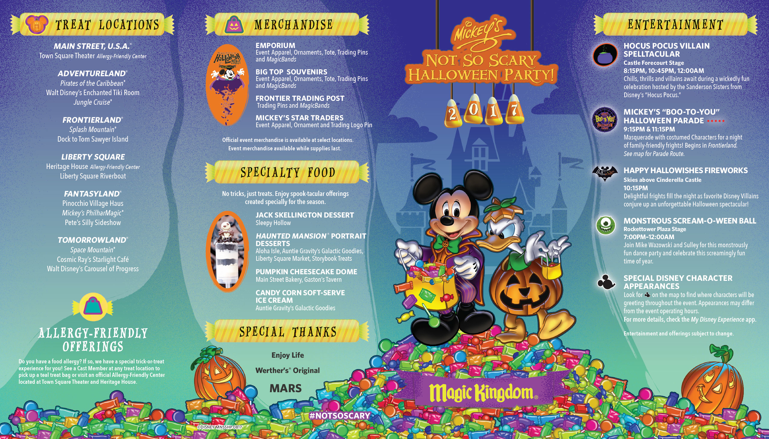 Mickey's NotSoScary Halloween Party 2017 guide map Photo 1 of 2