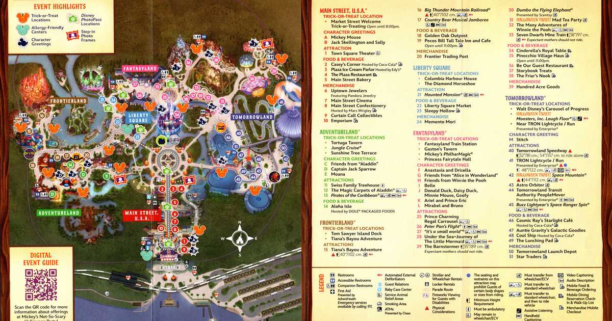 Theme Part Guide Map Mickey's Not-So-Scary Halloween Party Guide Map 2024 - Photo 2 of 2