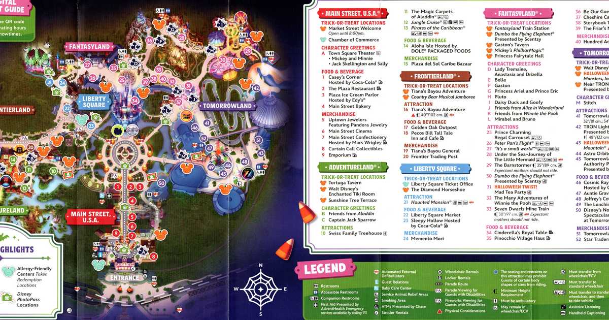 Theme Part Guide Map Mickey's Not-So-Scary Halloween Party Guide Map 2025 - Photo 2 of 2