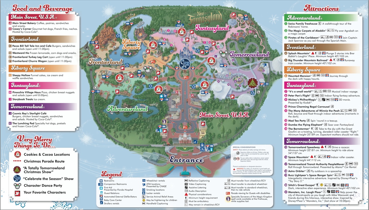 Printable Disney World Very Merry Christmas Party Map 2022 Photos - Guide Map For This Year's Mickey's Very Merry Christmas Party