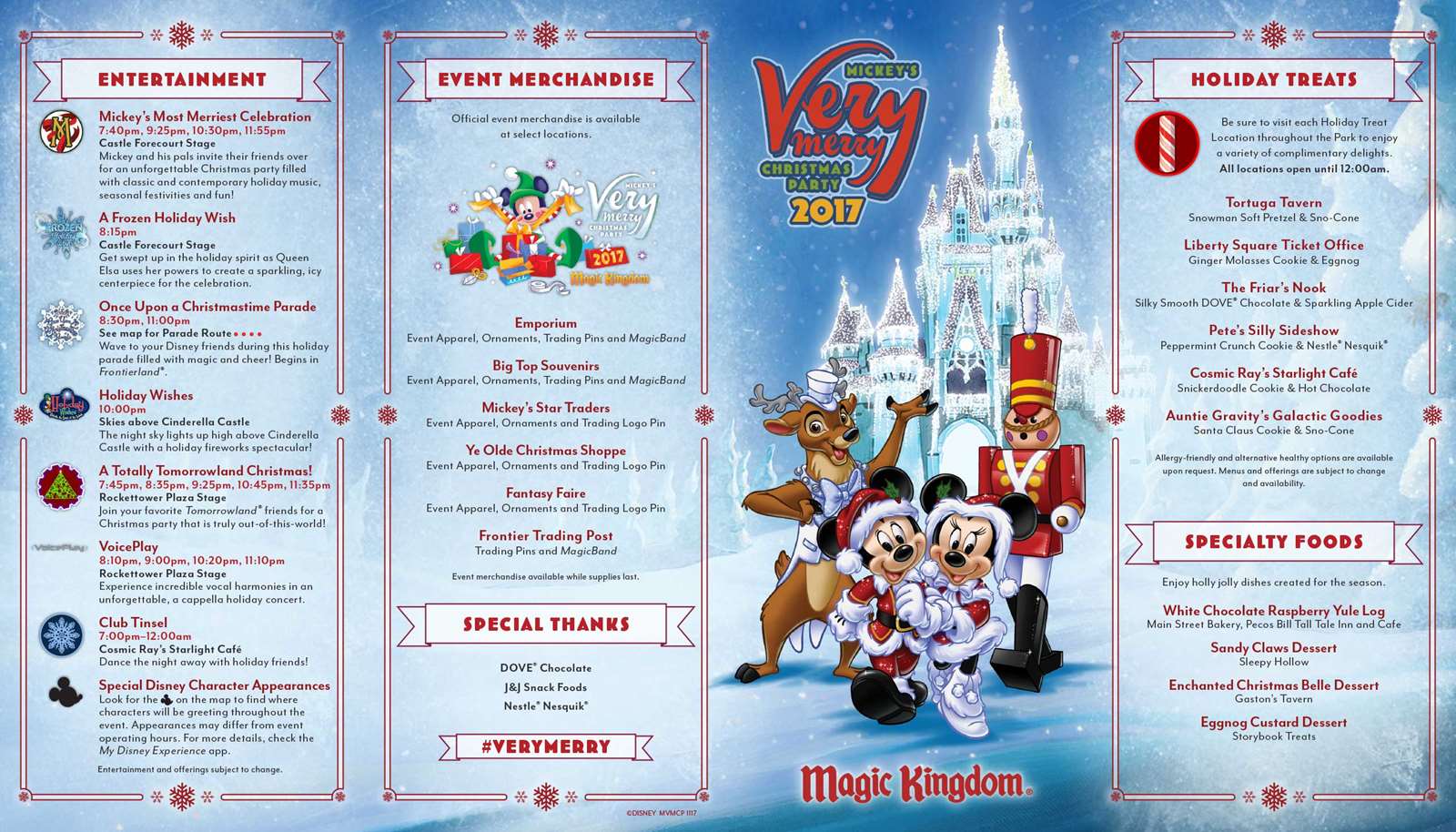 Mickey S Very Merry Christmas Party 2017 Guide Map Photo 1 Of 2 Mickeys Christmas Party Map 2021