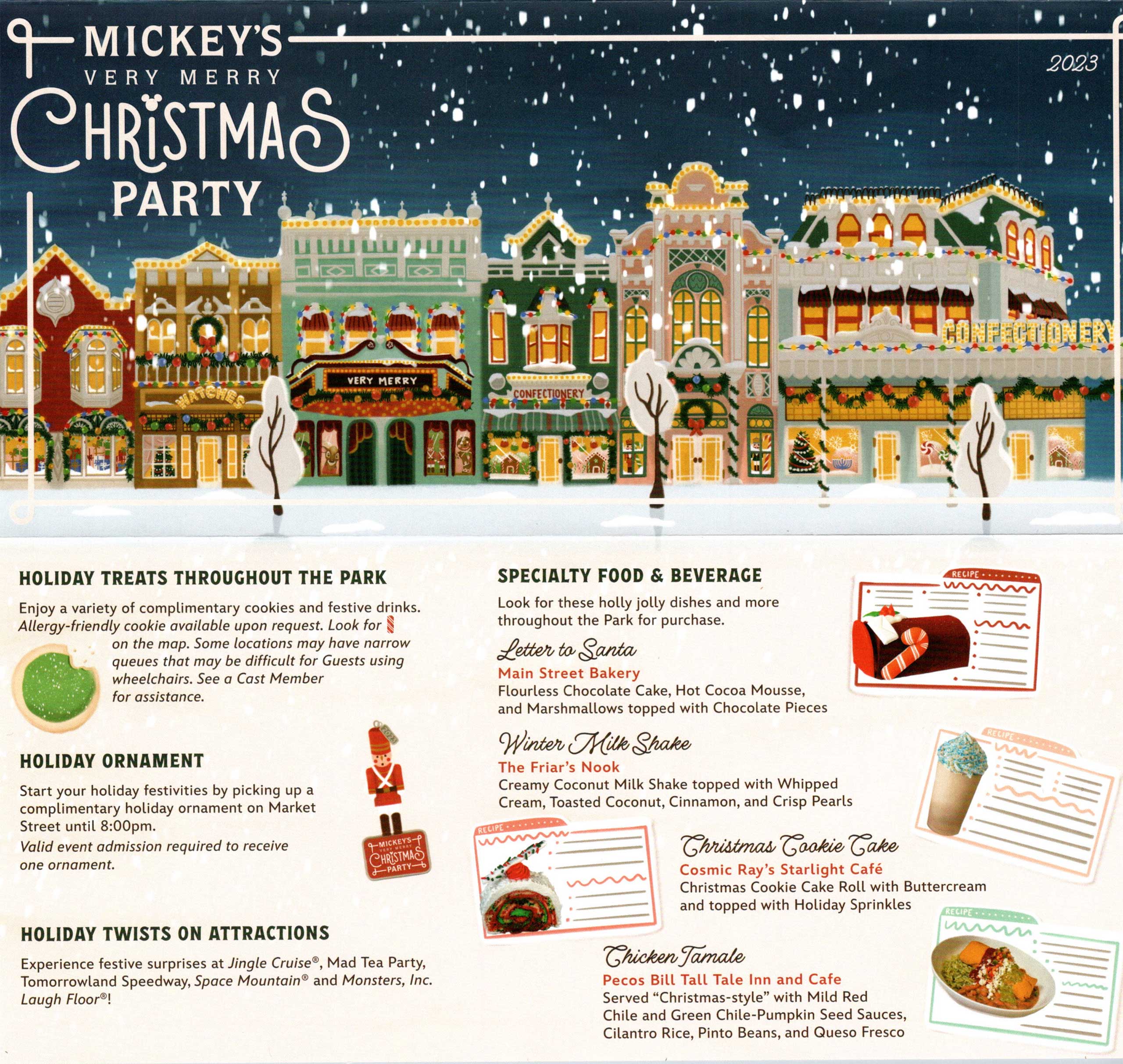 Mickey's Very Merry Christmas Party Guide Map 2023 - Photo 3 of 4