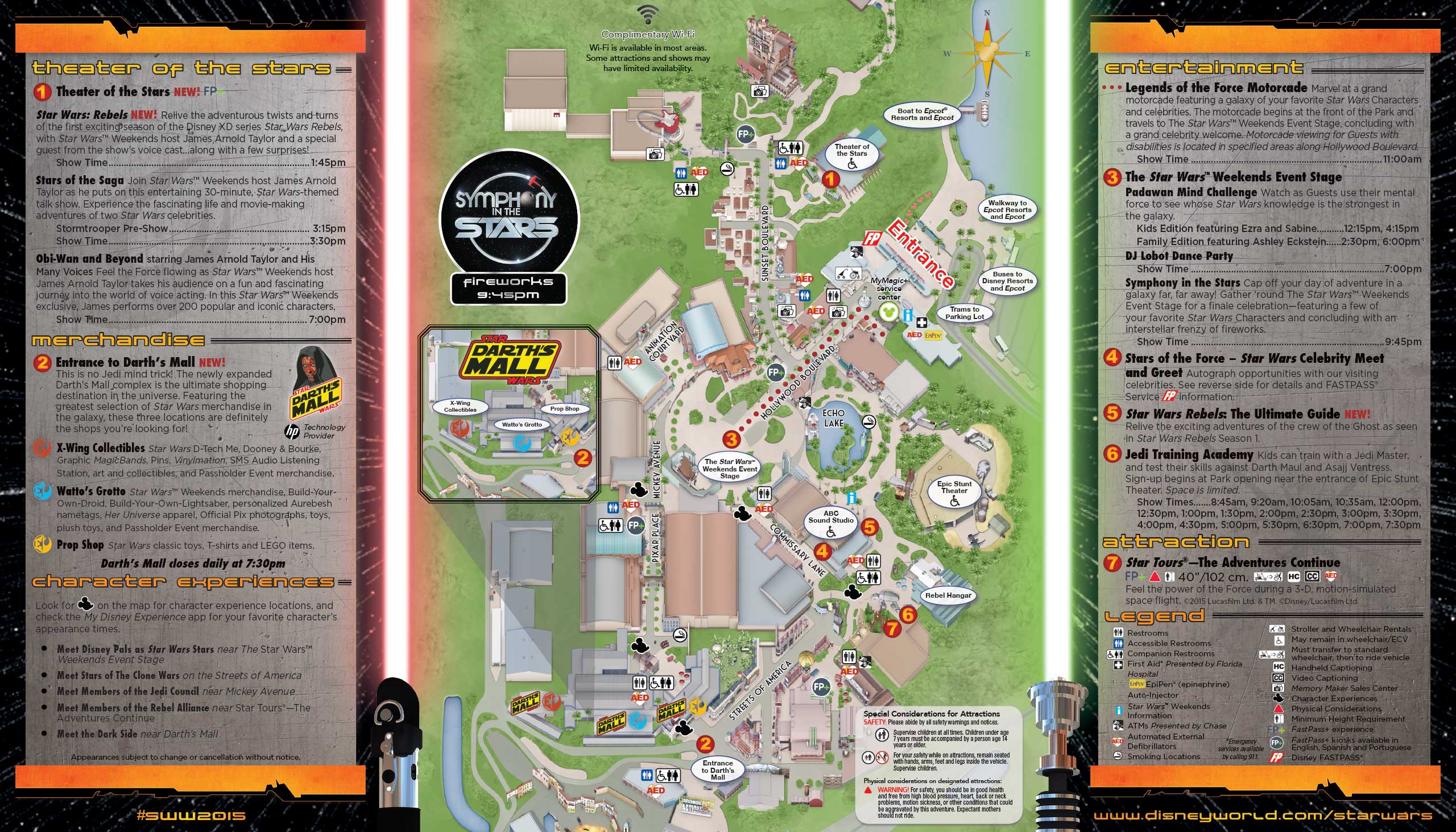 PHOTOS - Star Wars Weekends 2015 Weekend 1 guide map