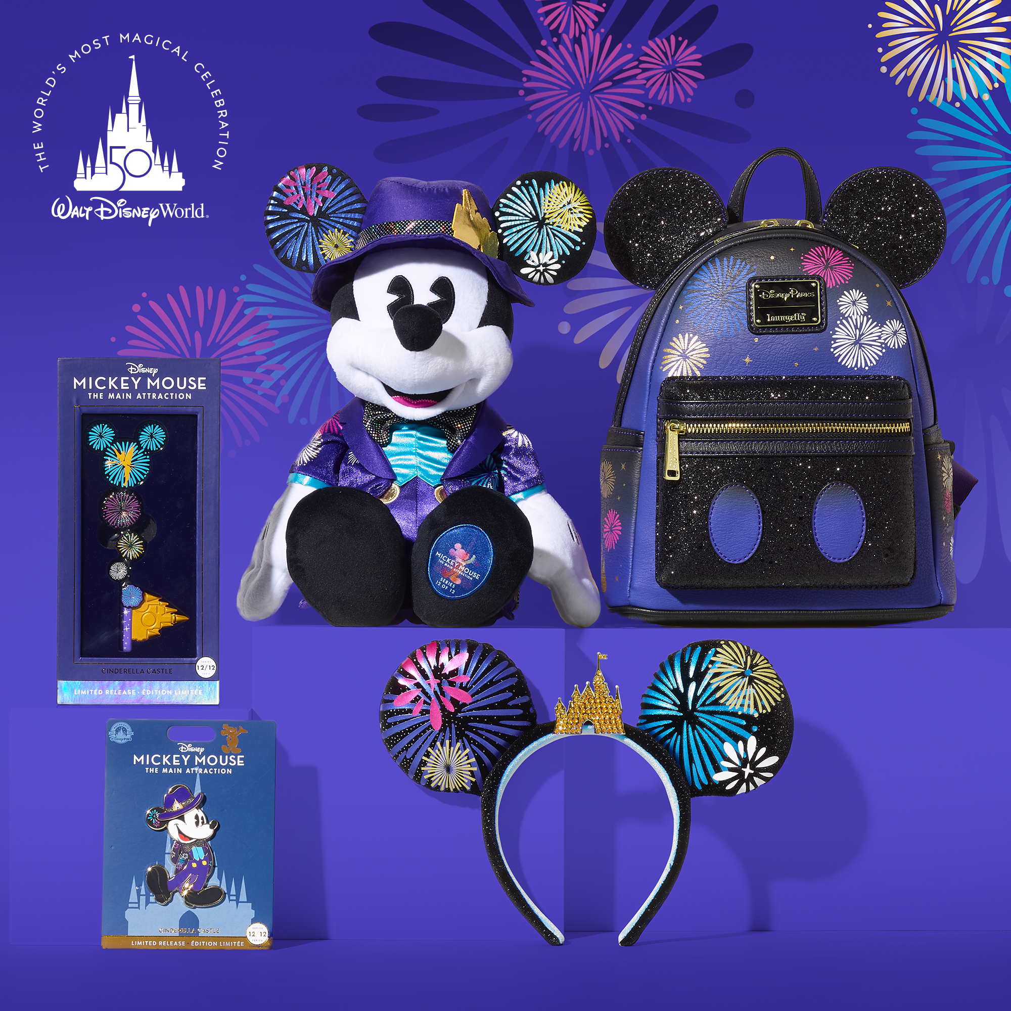 Disney store Parks Grand Finale of the WDW 50th Anniversary Celebration Loungefly