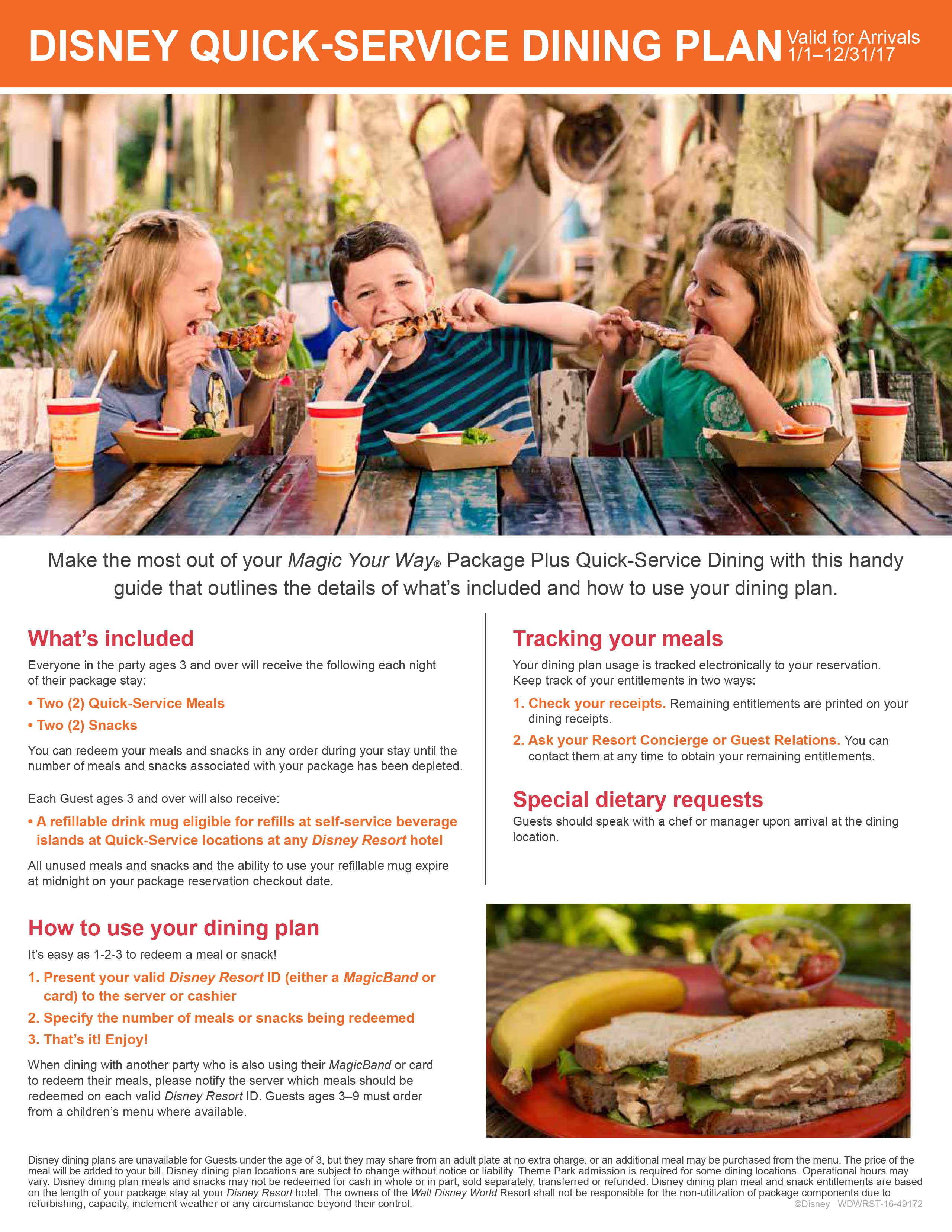 2017 disney dining plan brochures photo 1 of 15