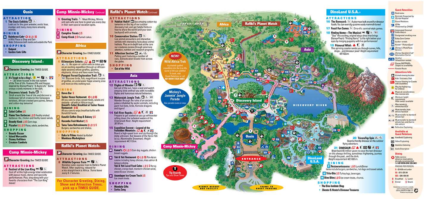 Disneys Animal Kingdom Map Disney039s Animal Kingdom Orlando Fl Usa Mappery