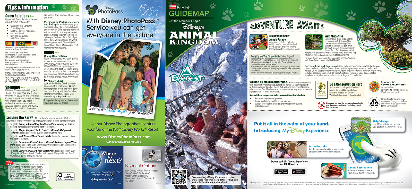 New 2013 Park Maps and Times Guides