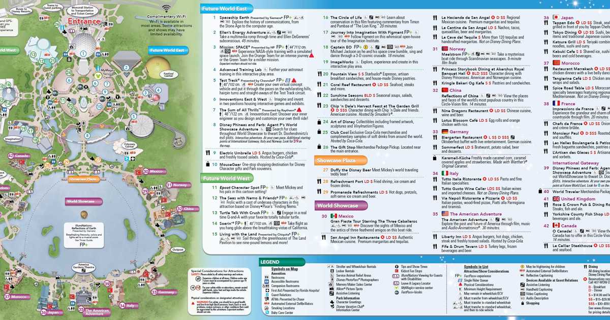 2014 Walt Disney World Park Maps With Fastpass Photo 4 Of 8 Best Epcot Map 2022