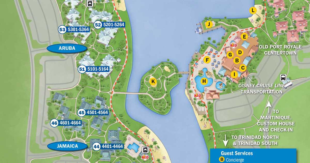 Map Of Caribbean Beach Resort With Skyliner April 2017 Walt Disney World Resort Hotel Maps - Photo 15 Of 33