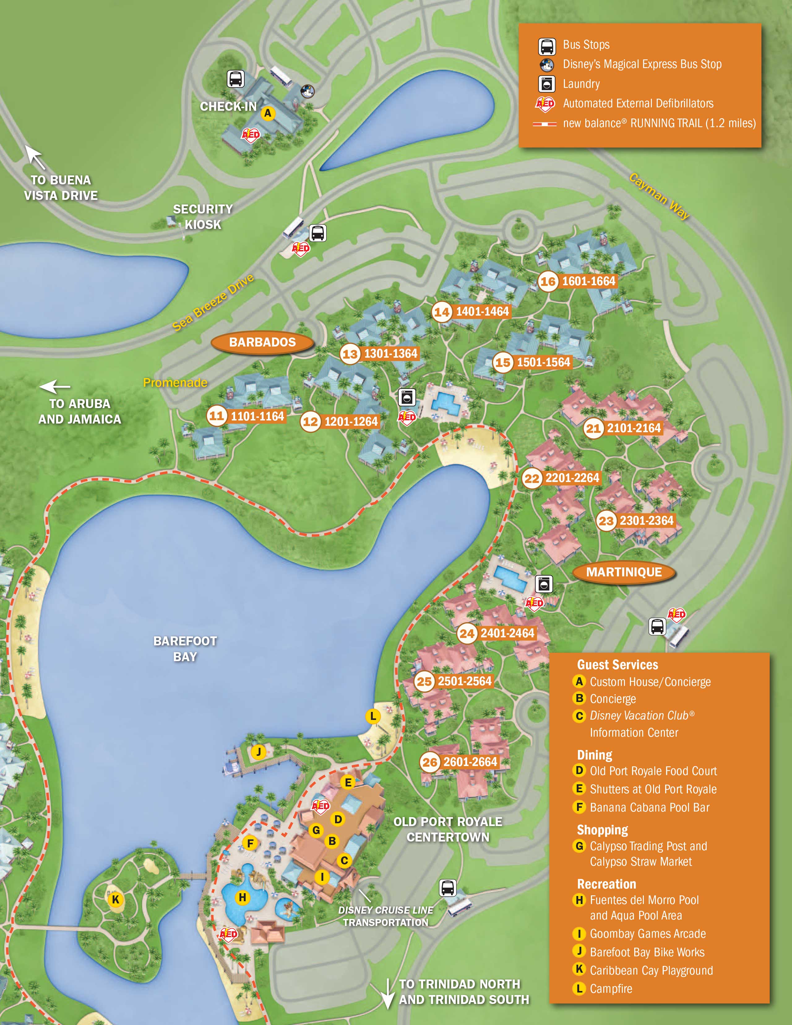 Caribbean Resort Disney World Map April 2017 Walt Disney World Resort Hotel Maps   Photo 16 of 33