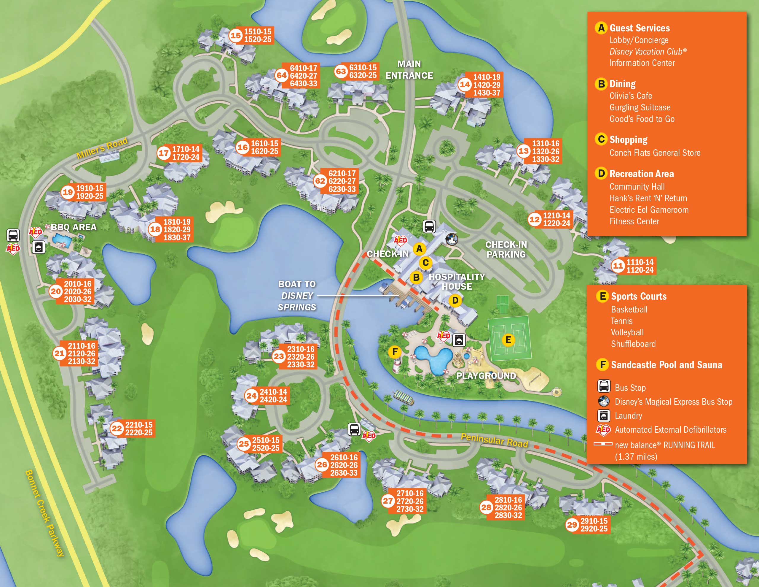 Walt Disney World Map With Resorts - Map