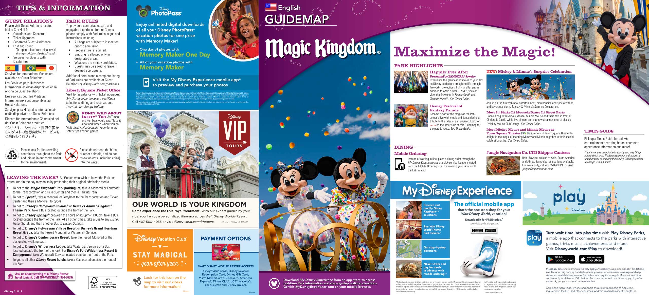 January 2019 Walt Disney World Park Maps 1 Of 14 January 2019 Walt Disney World Park Maps 1 Of 14