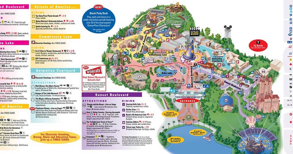 Park Maps 2008 Photo 3 Of 4 Hollywood Studios Map 2020