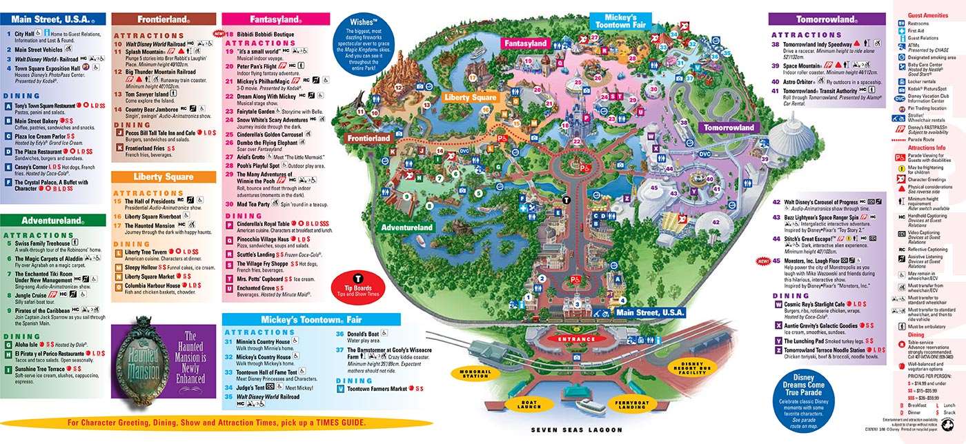 orlando magic kingdom disney world map Park Maps 2008 Photo 4 Of 4 orlando magic kingdom disney world map