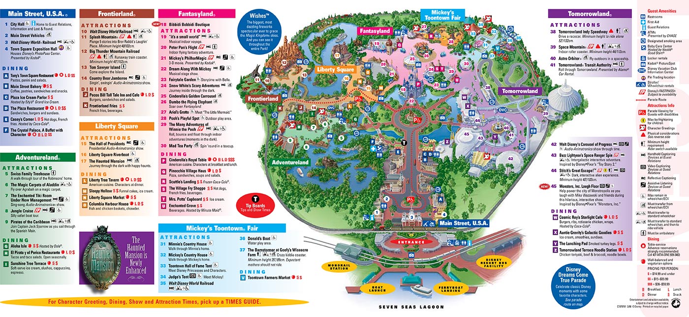 map of the magic kingdom Park Maps 2008 Photo 4 Of 4 map of the magic kingdom