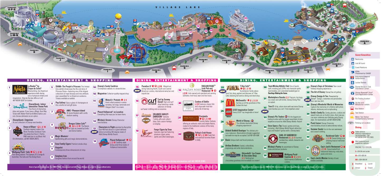 Map Of Downtown Disney Downtown Disney Maps 2009   Photo 1 of 2