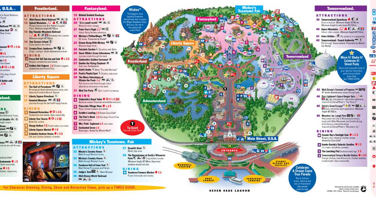 Park Maps 2009 Photo 3 Of 4 Disney World Magic Kingdom Park Map