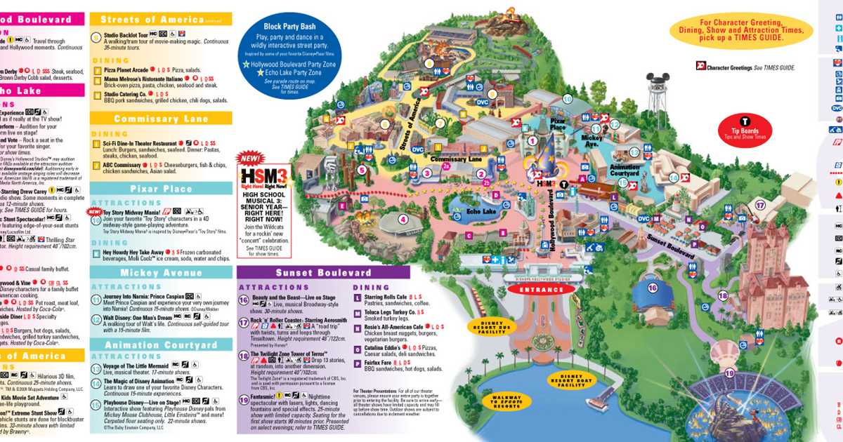 Park Maps 2009 Photo 4 Of 4 Hollywood Studios Map 2020