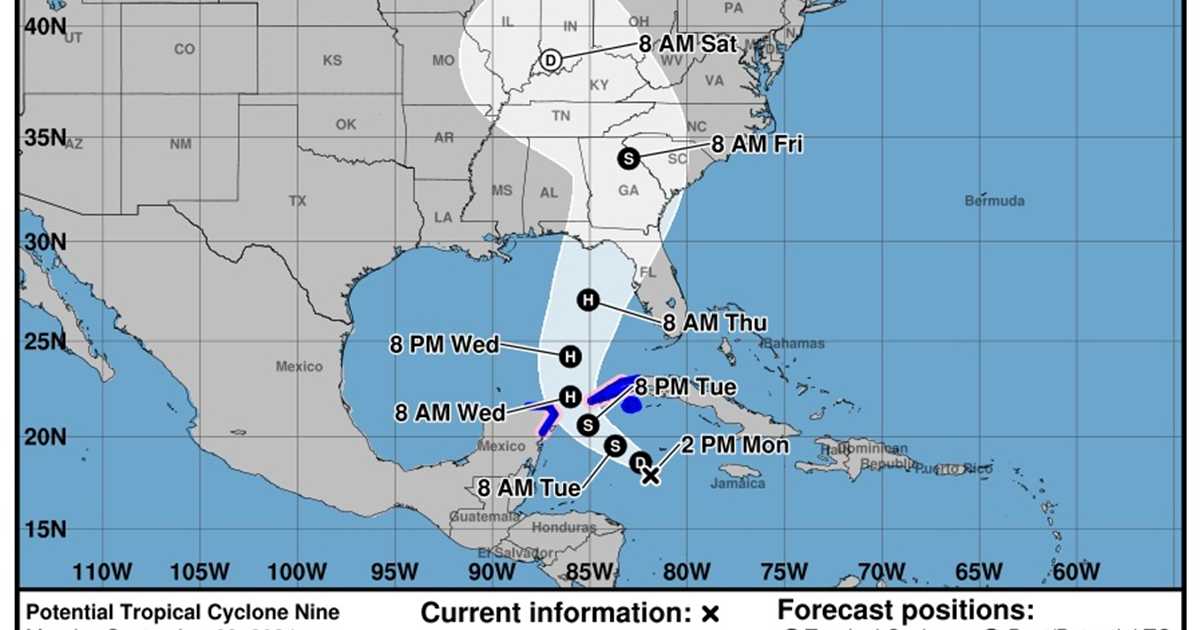 Cyclone 9 Path Hurricane Helene