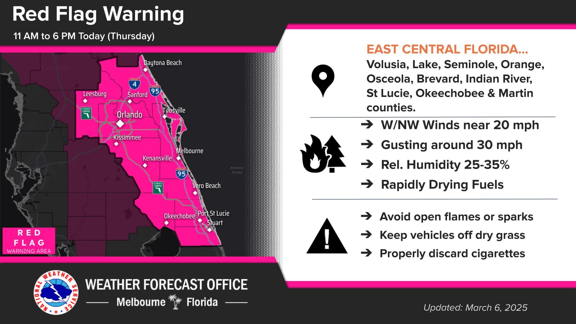 Fire Weather Watch Issued for Walt Disney World Area: What Visitors ...