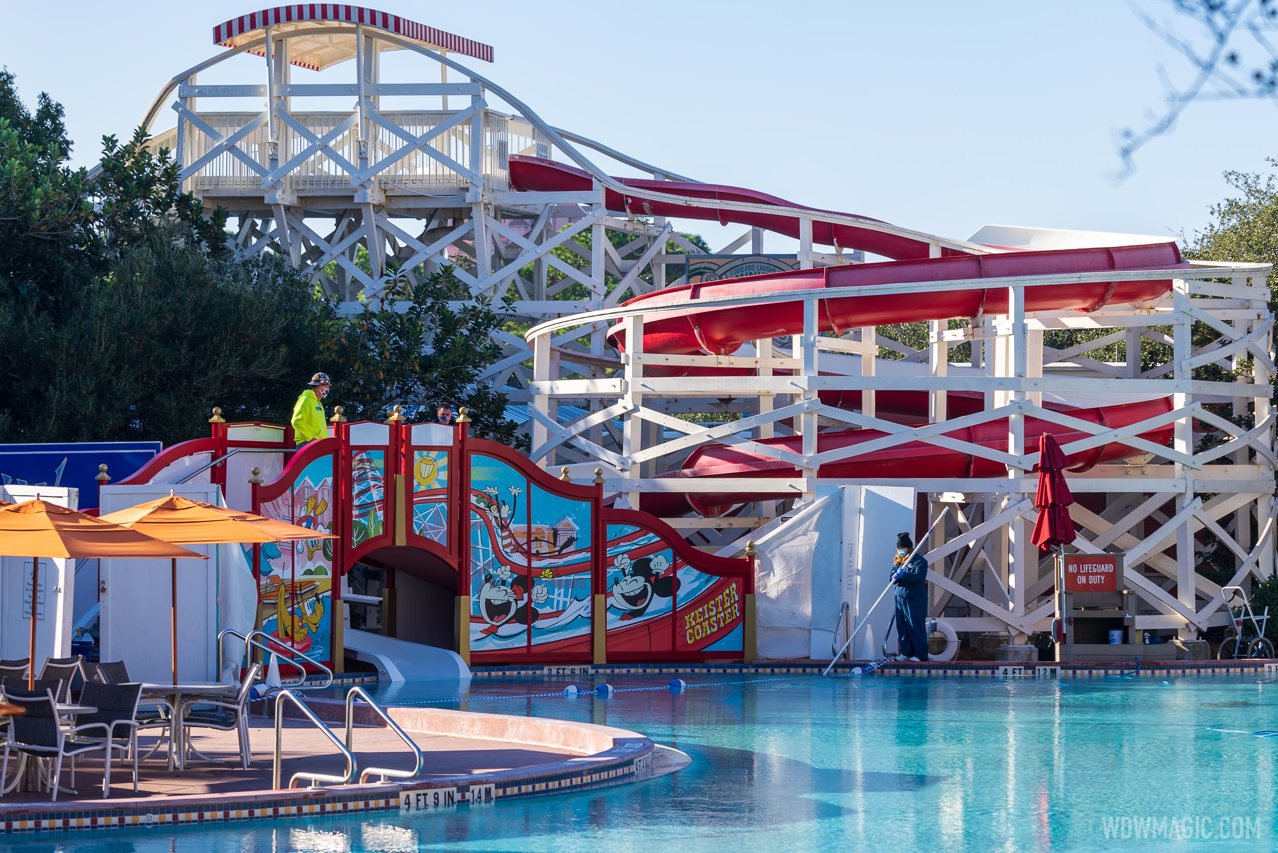 PHOTOS Walls down at the newlook slide at the Boardwalk's Luna Park pool