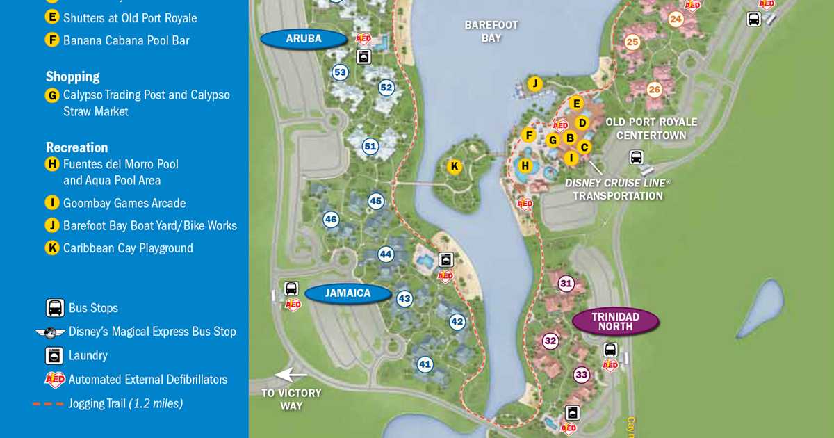 2013 Caribbean Beach Resort guide map