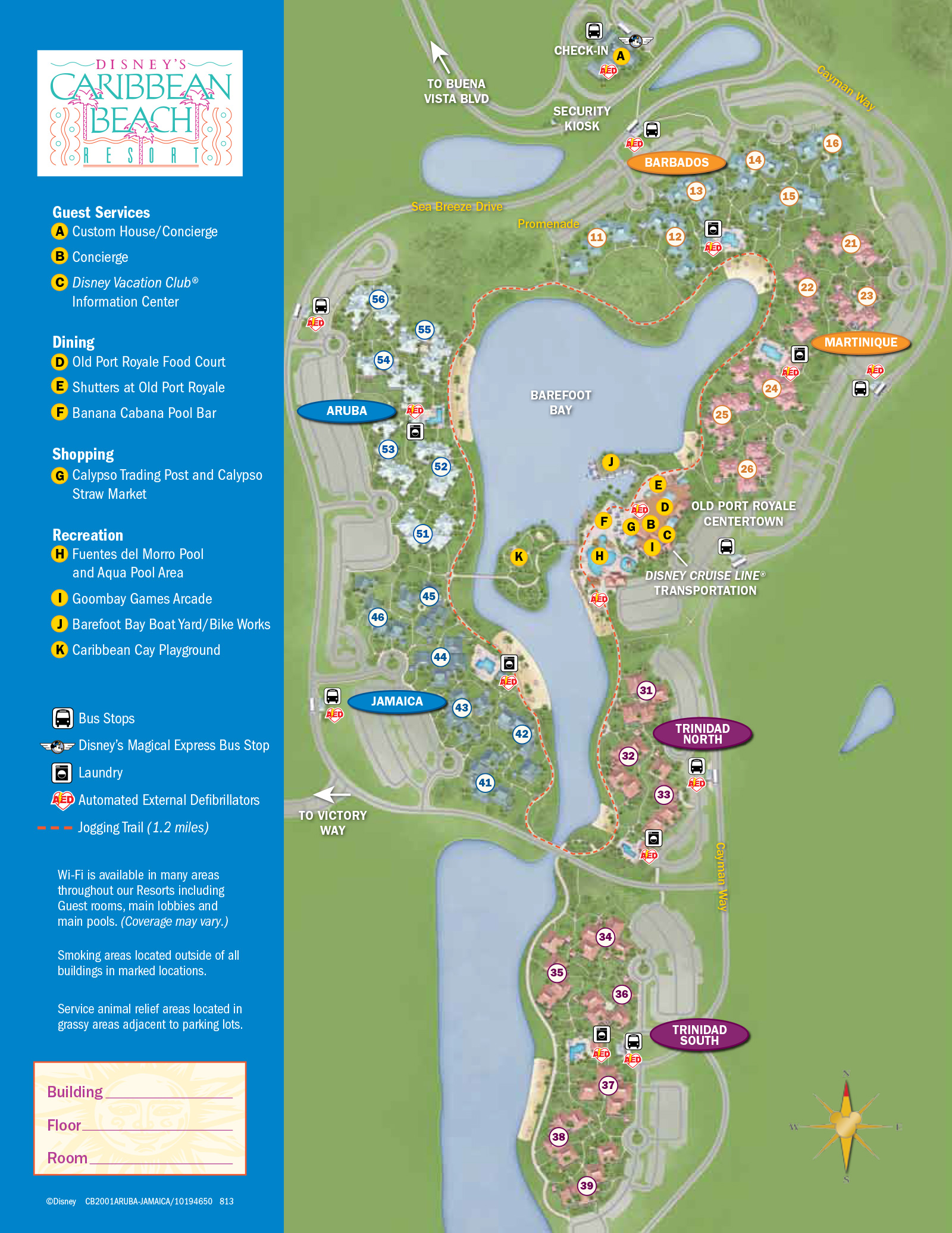 2013 Caribbean Beach Resort guide map Photo 1 of 6