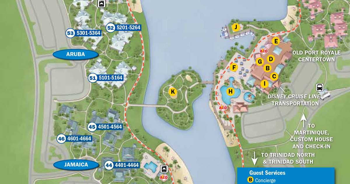 2013 Caribbean Beach Resort guide map - Photo 2 of 6