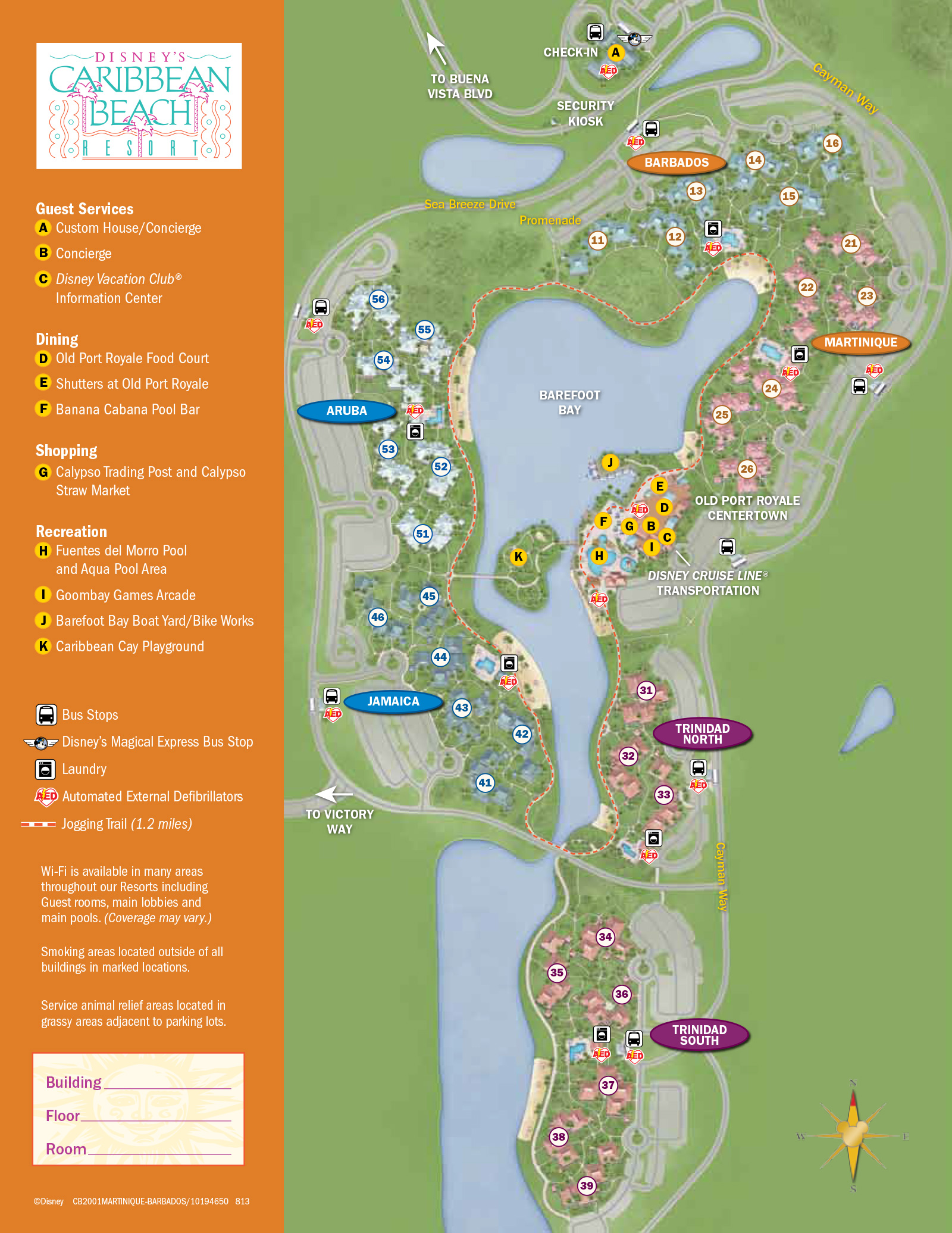 . Caribbean Beach Resort Guide Map Photo Of . caribbean beach resort guide map photo of
