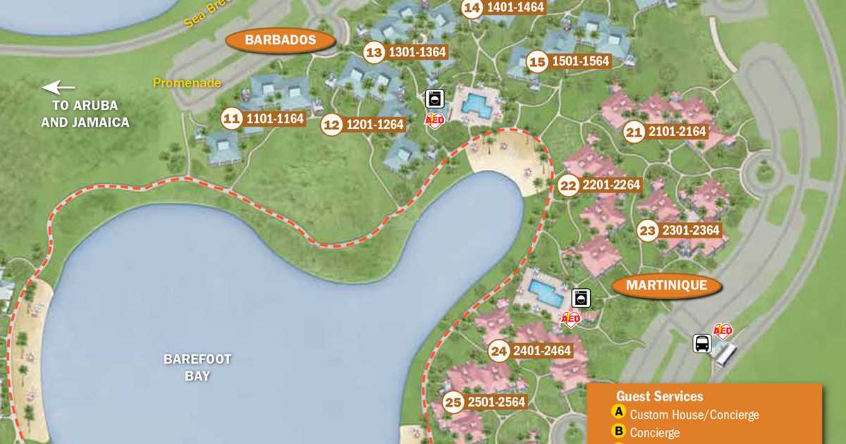 2013 Caribbean Beach Resort guide map - Photo 4 of 6 2013 Caribbean Beach Resort guide map - Photo 4 of 6