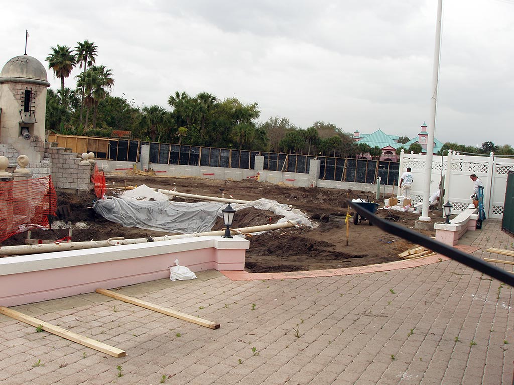 Caribbean Beach main pool refurbishment progress photos