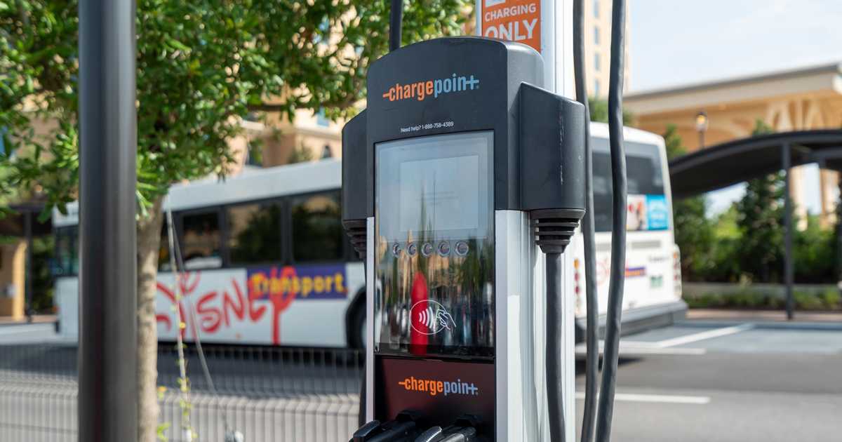 Chargepoint EV Electric Vehicle chargers at Disney's Coronado Springs