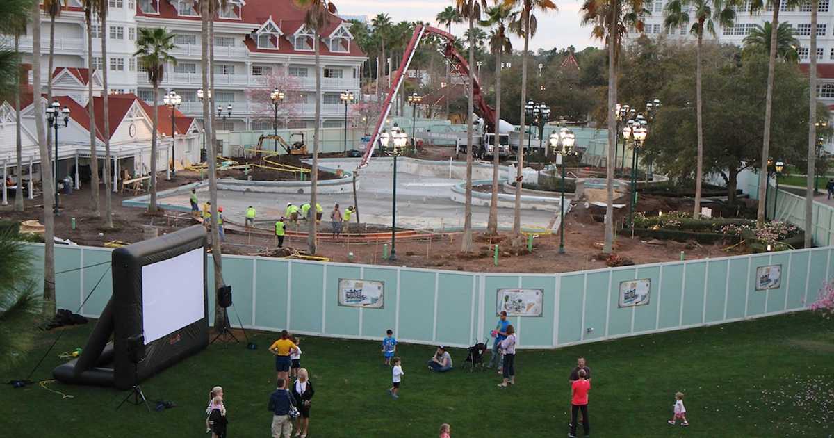 Grand Floridian courtyard pool refurbishment
