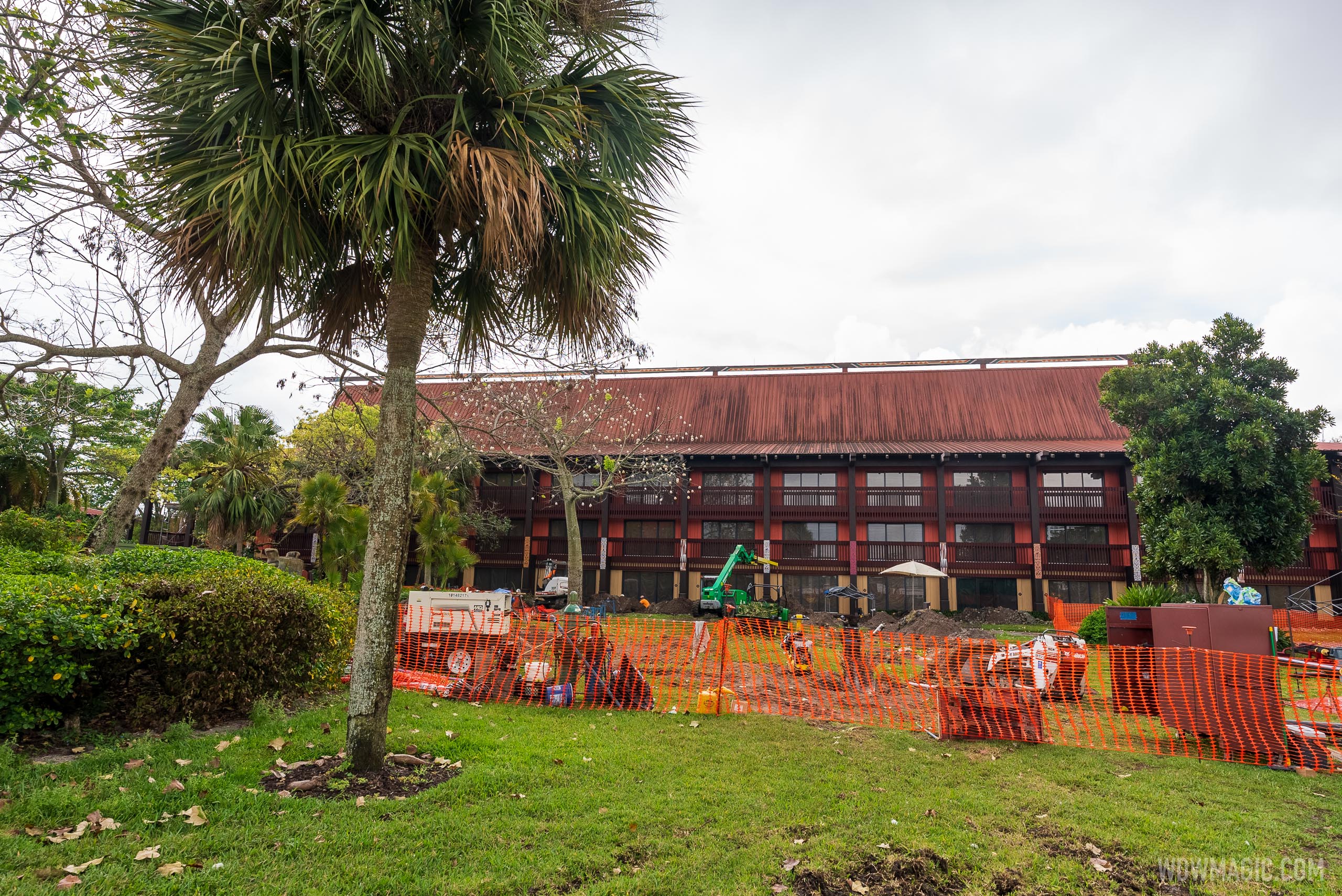 Polynesian Village Resort construction - March 29 2021