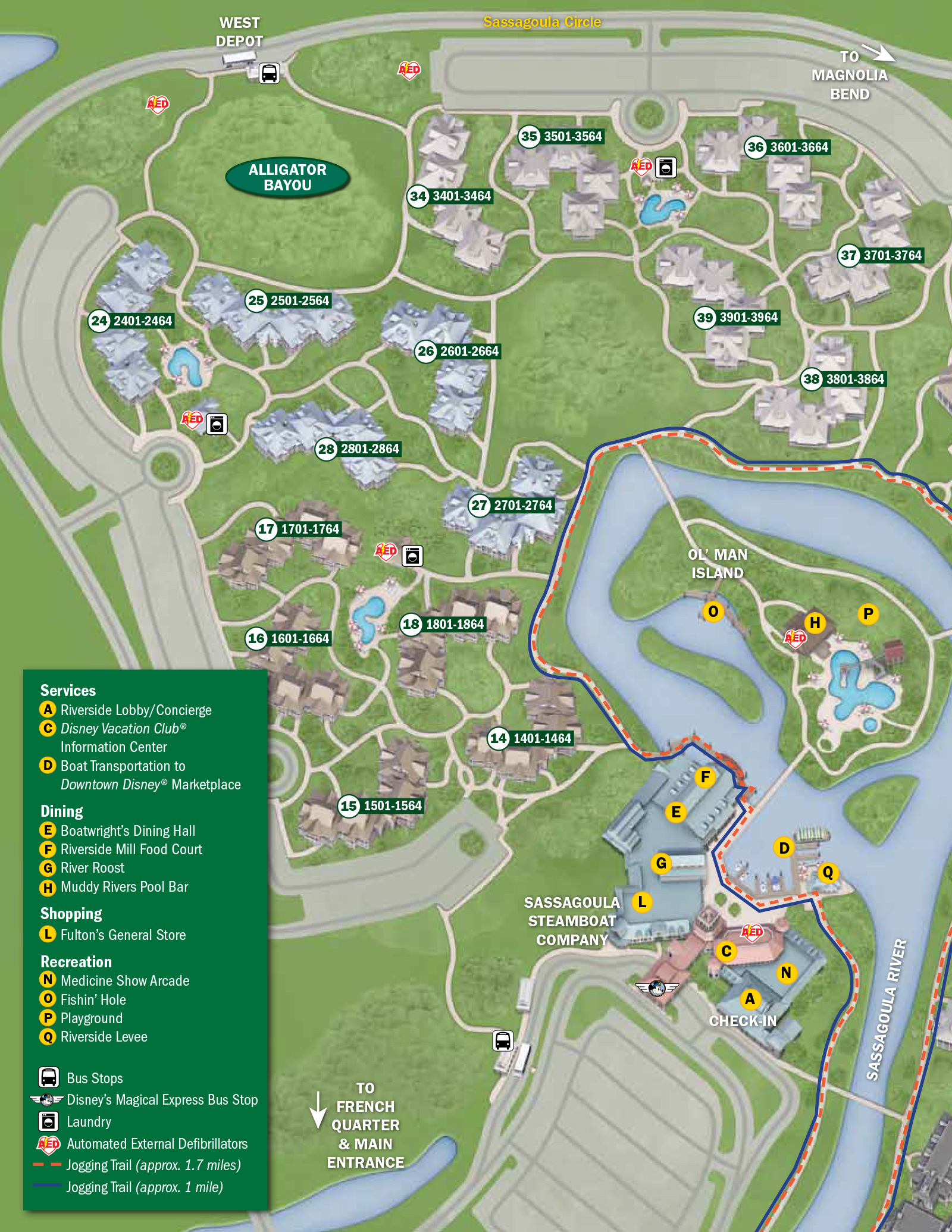 2013 Port Orleans Riverside guide map Photo 2 of 4