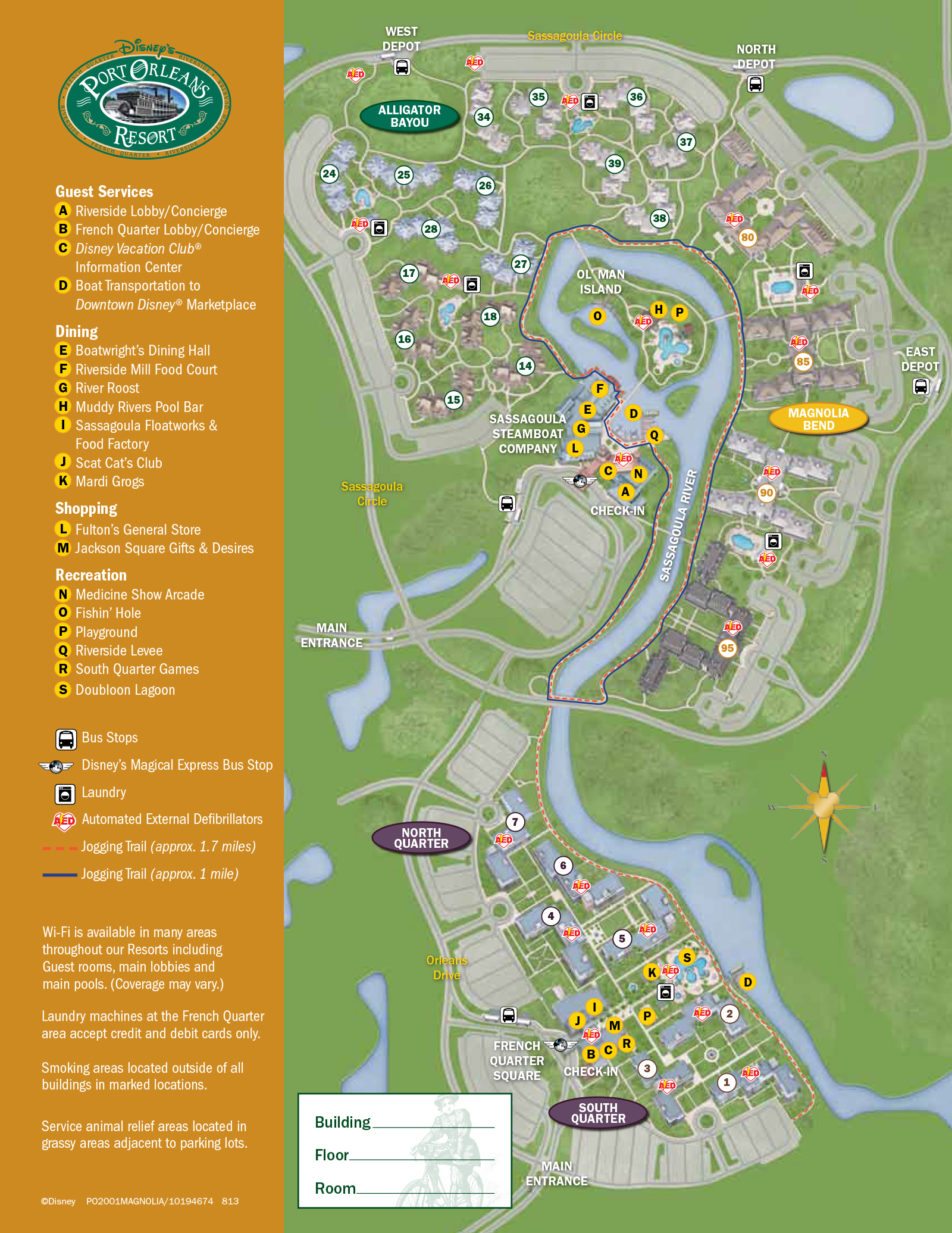 2013 Port Orleans Riverside guide map - Photo 3 of 4