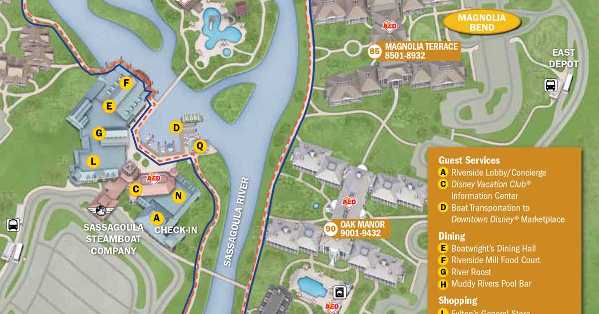 2013 Port Orleans Riverside guide map - Photo 4 of 4