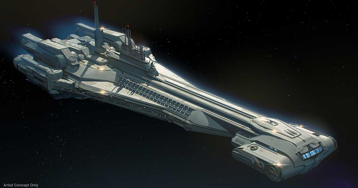 Stellar Rise Star Wars Galactic Starcruiser concept art and model - Photo 1 of 4