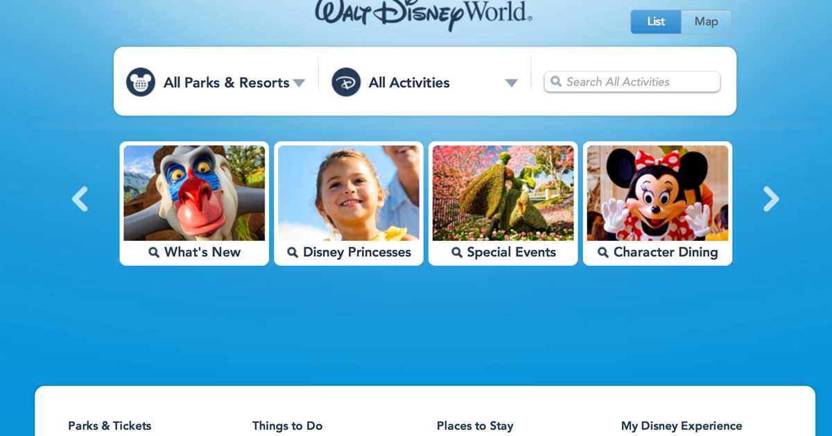 walt disney website