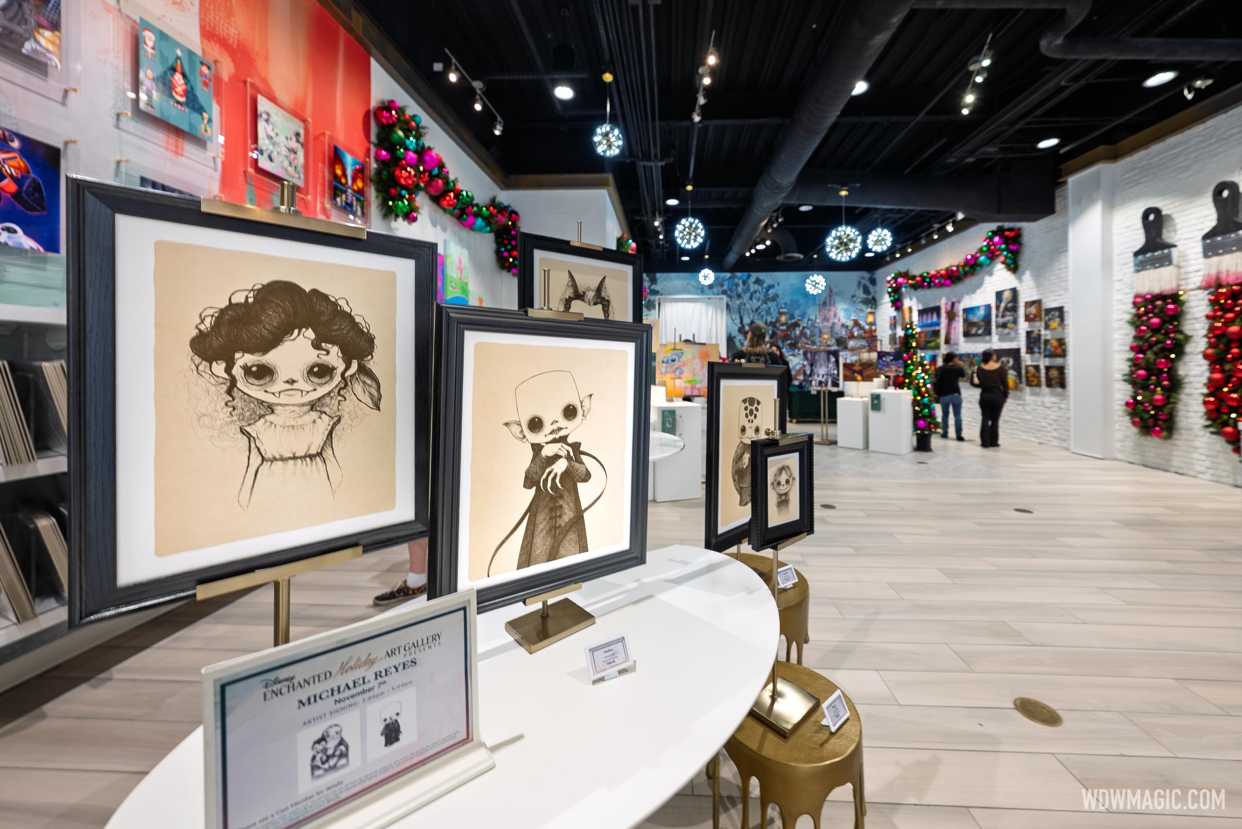 Disney Enchanted Holiday Art Gallery Opens at Disney Springs Featuring Gideon's Bakehouse Artwork an
