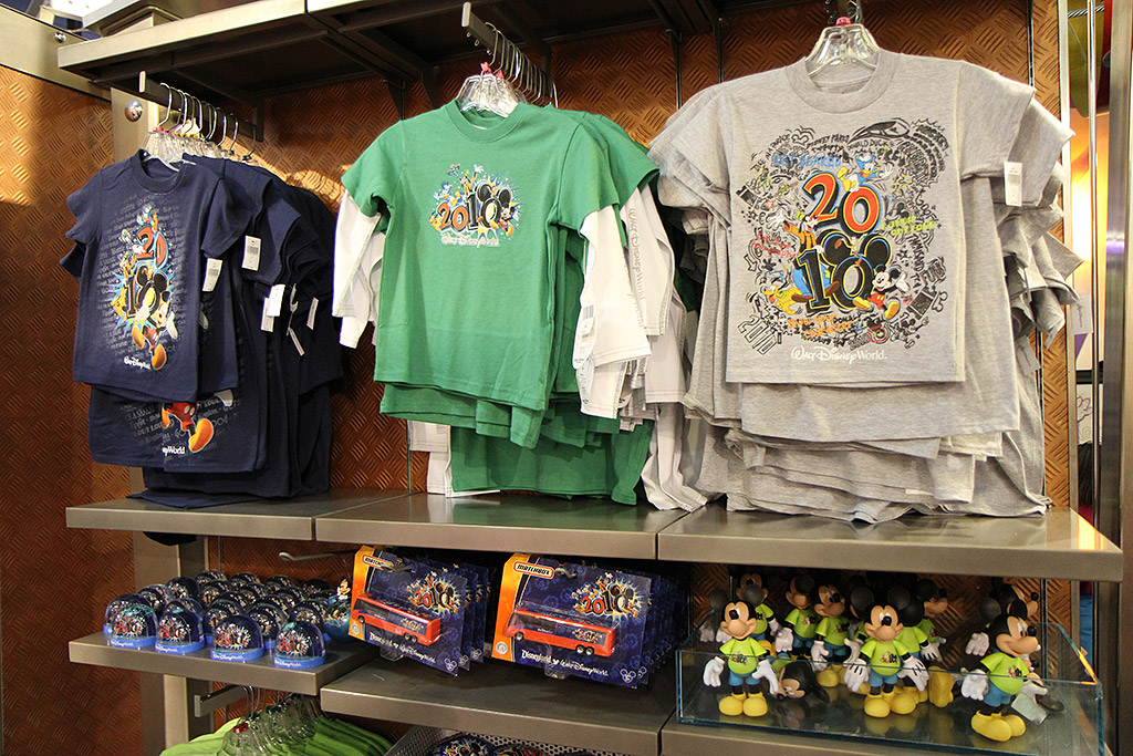 New 2010 logo merchandise at Epcot's Mouse Gear