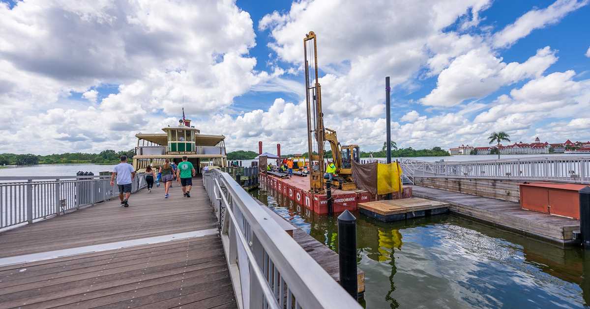 Ferry boat dock modifications at the Magic Kingdom - August 12 2021