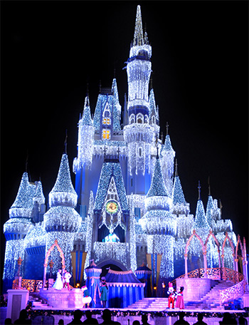 Crane on-site next week at Cinderella Castle for Dream Light installation